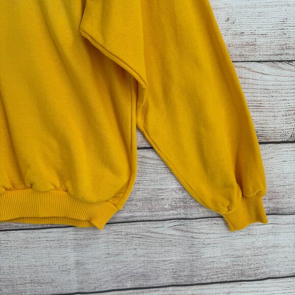 Vintage 80's Tropix Zone American Soccer Henley Sweatshirt Adult Large Yellow - Picture 7 of 11